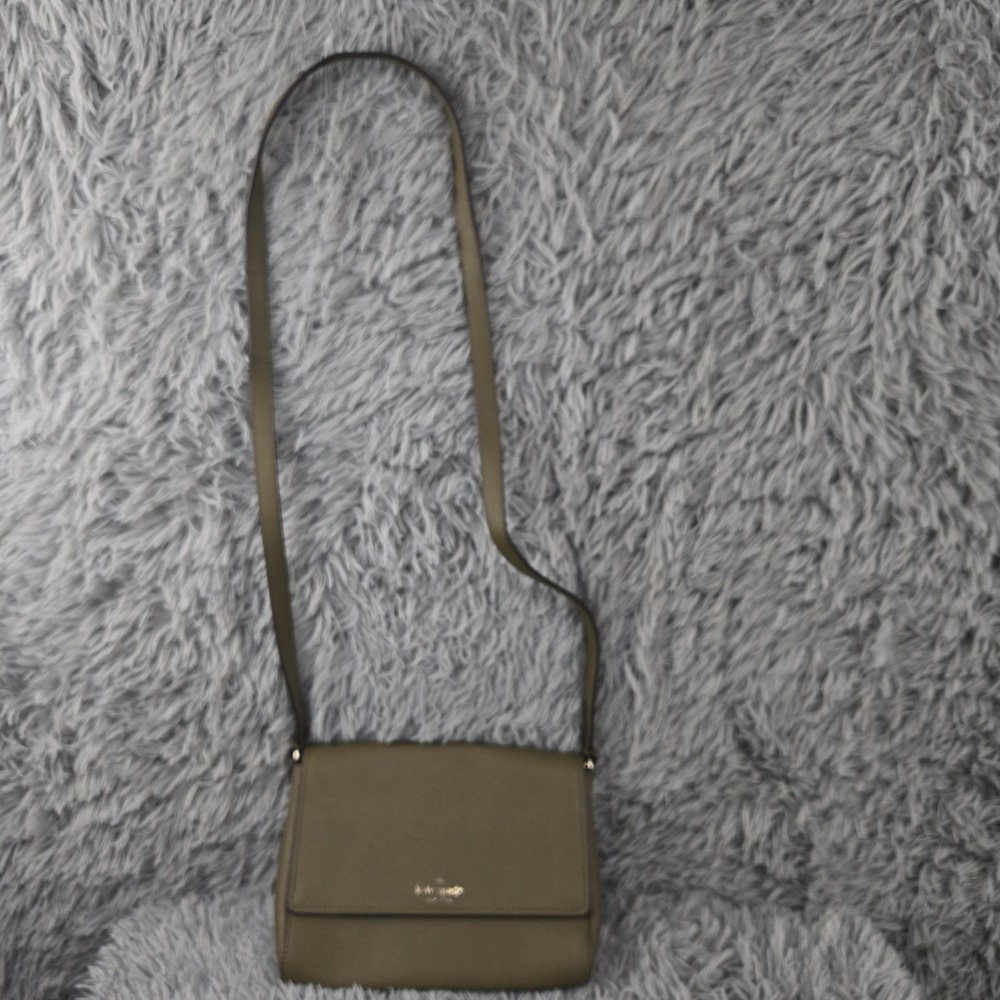 kate spade olive green leather crossbody bag